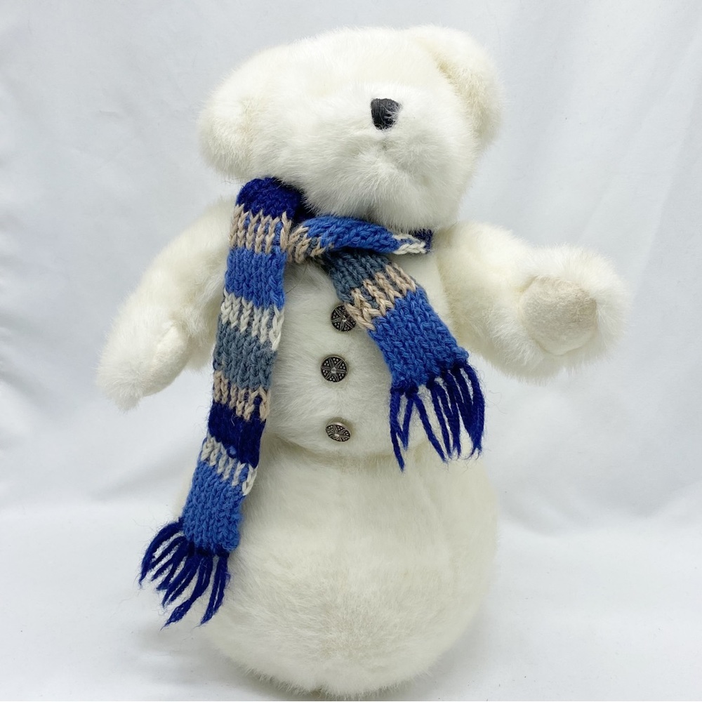 Vintage Boyds Bears White Snowman Snowbear Blue Scarf Archive Series Retired